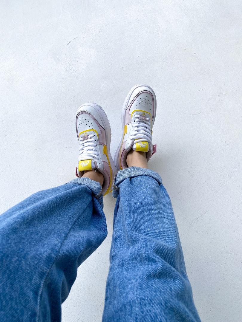 Nike Air Force 1 SHADOW White Yellow Pink