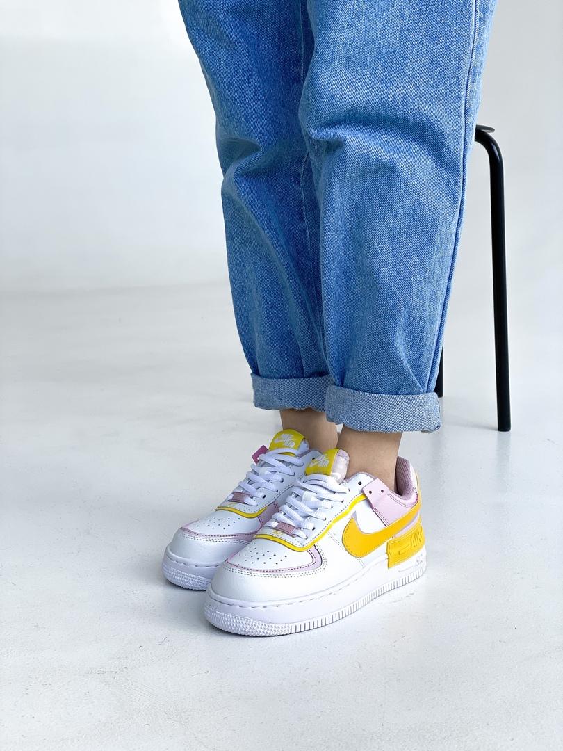 Nike Air Force 1 SHADOW White Yellow Pink