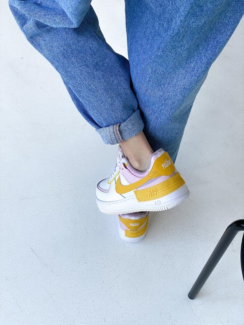Nike Air Force 1 SHADOW White Yellow Pink