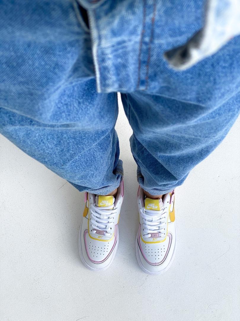 Nike Air Force 1 SHADOW White Yellow Pink