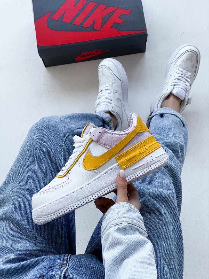 Nike Air Force 1 SHADOW White Yellow Pink