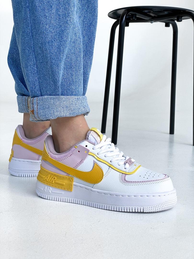 Nike Air Force 1 SHADOW White Yellow Pink