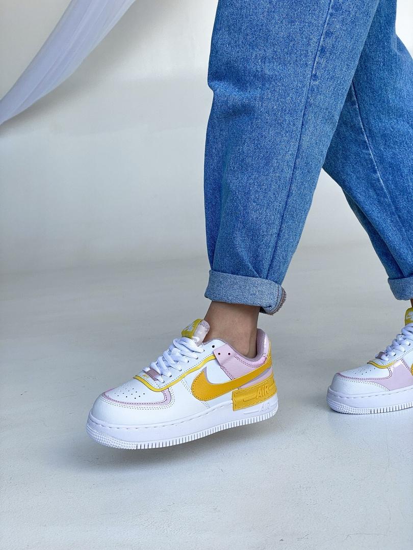 Nike Air Force 1 SHADOW White Yellow Pink