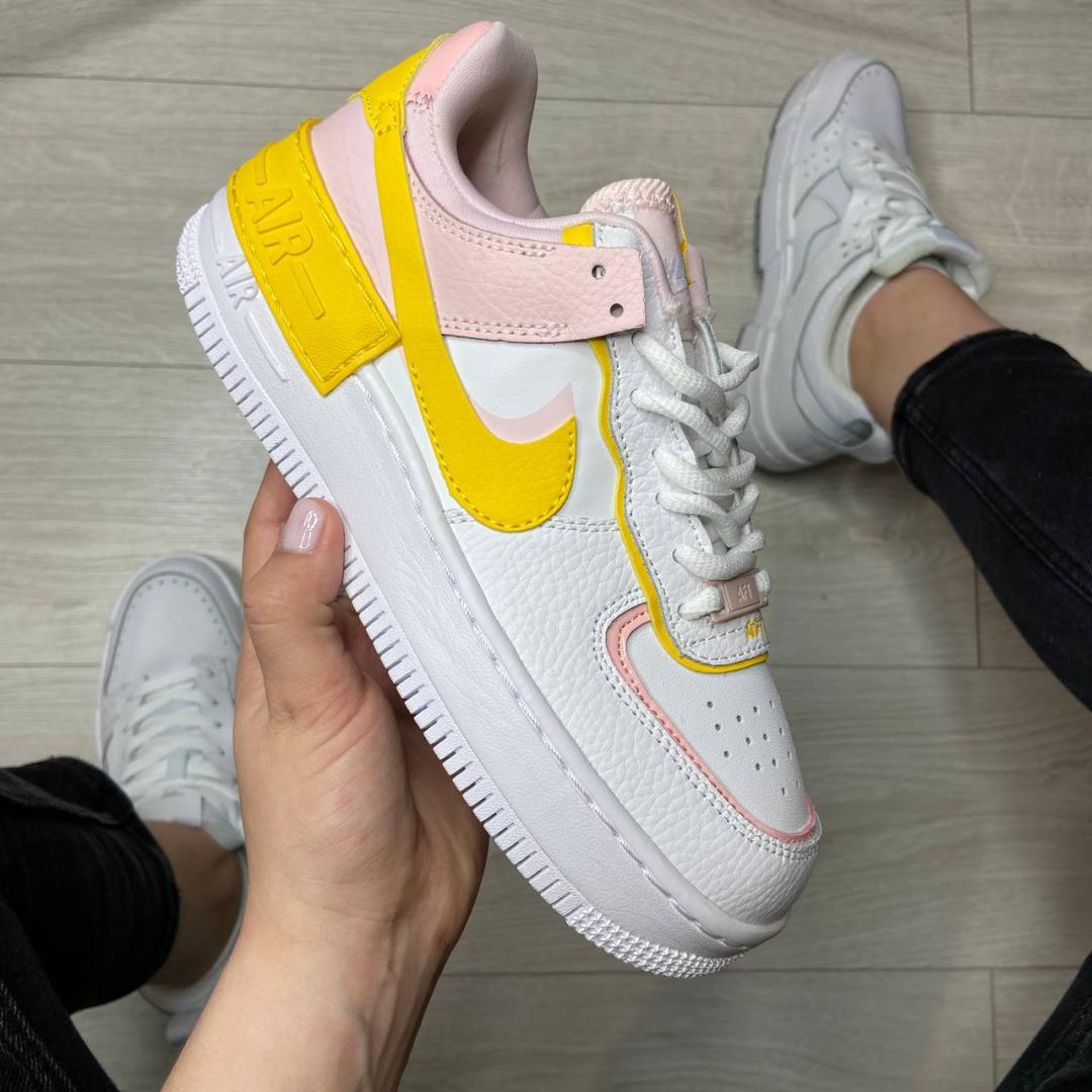 Nike Air Force 1 SHADOW White Yellow Pink