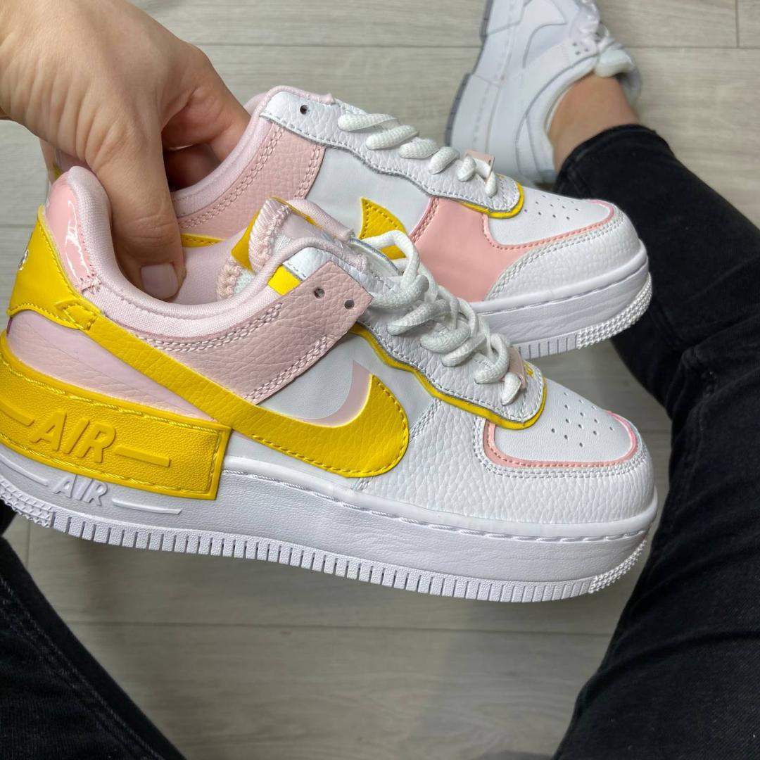 Nike Air Force 1 SHADOW White Yellow Pink