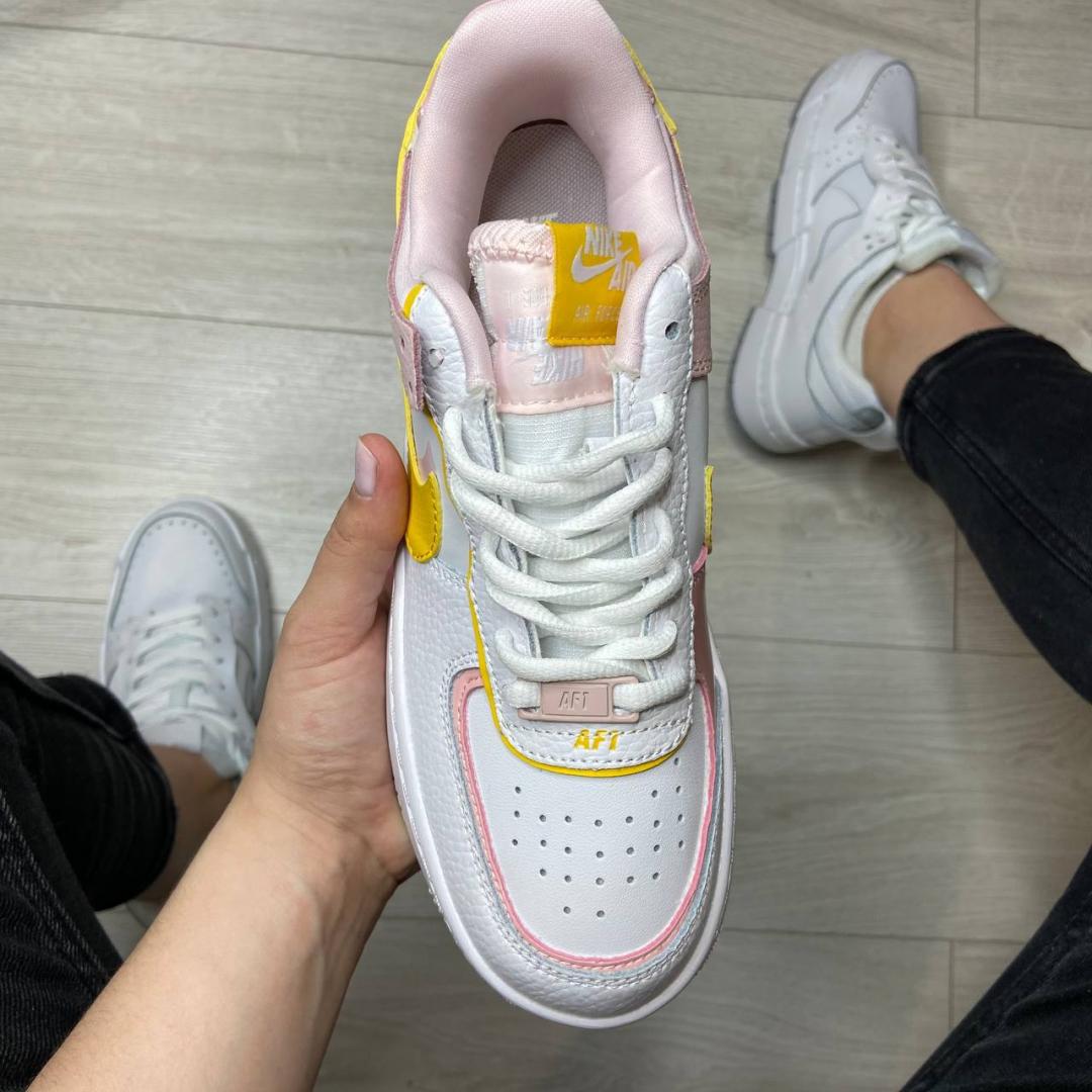 Nike Air Force 1 SHADOW White Yellow Pink