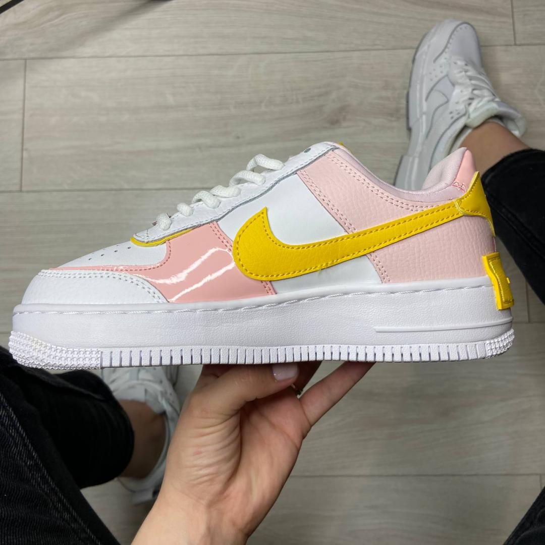 Nike Air Force 1 SHADOW White Yellow Pink