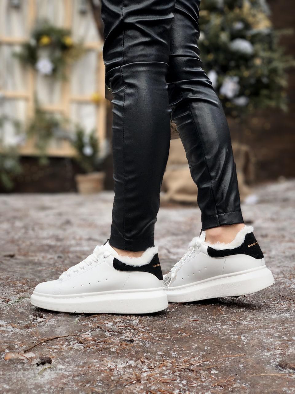 Alexander McQueen White Black FUR
