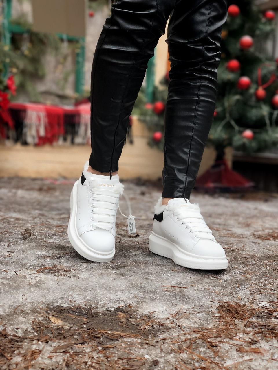Alexander McQueen White Black FUR