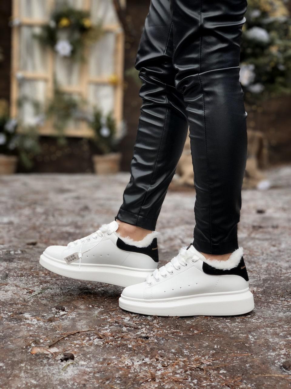 Alexander McQueen White Black FUR