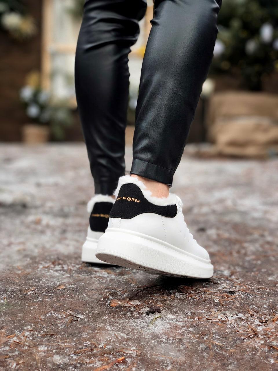 Alexander McQueen White Black FUR