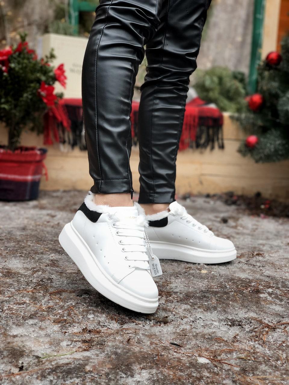 Alexander McQueen White Black FUR
