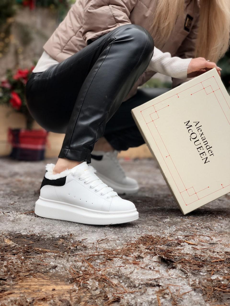 Alexander McQueen White Black FUR
