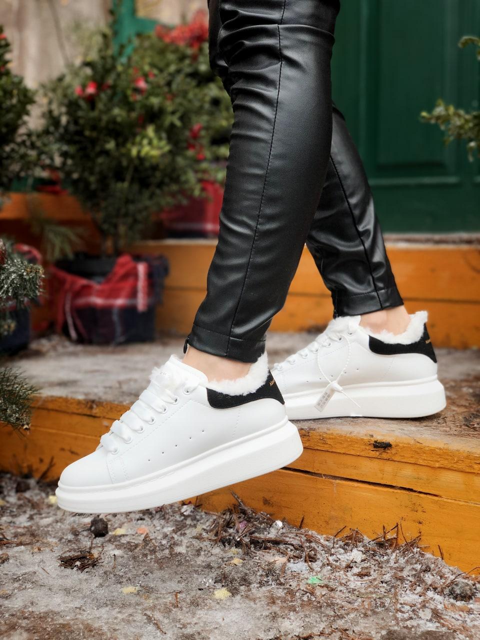 Alexander McQueen White Black FUR