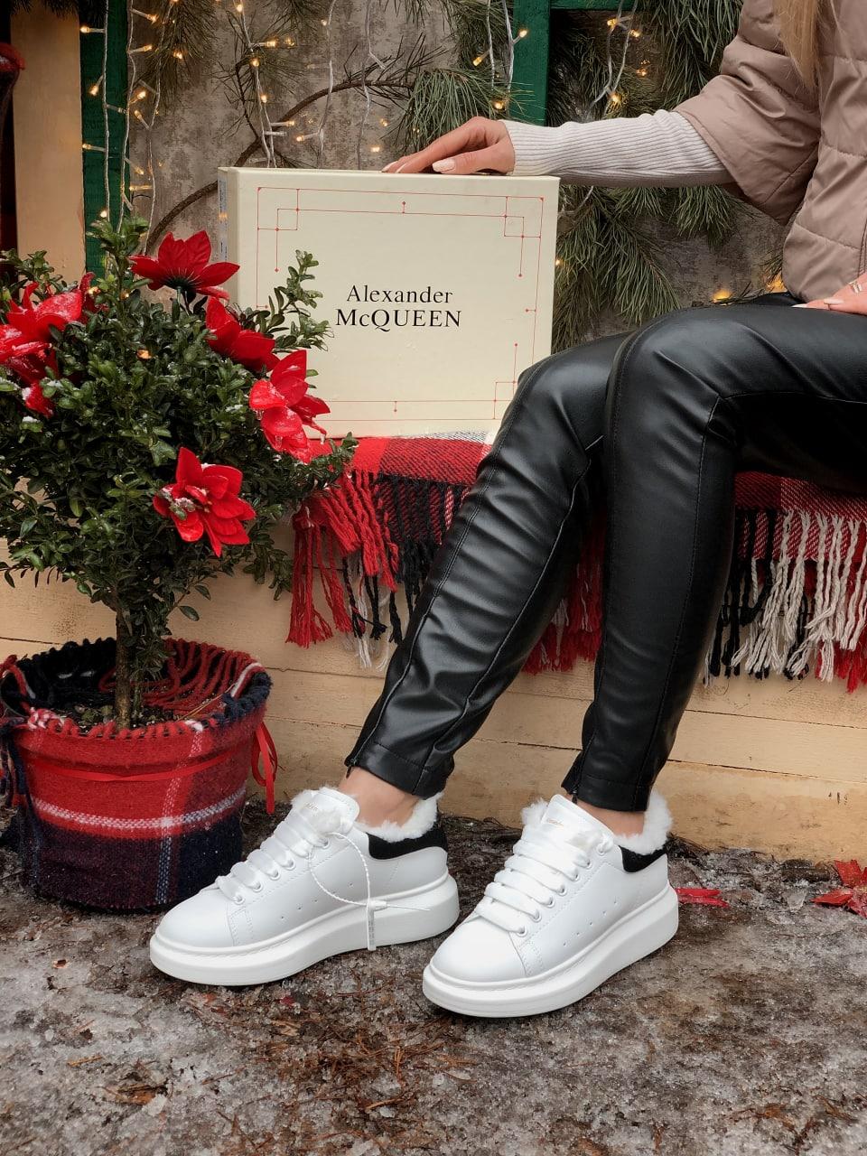 Alexander McQueen White Black FUR
