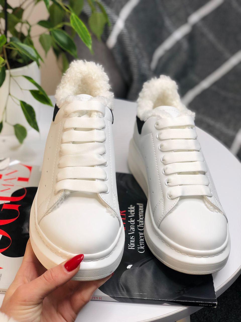 Alexander McQueen White Black FUR