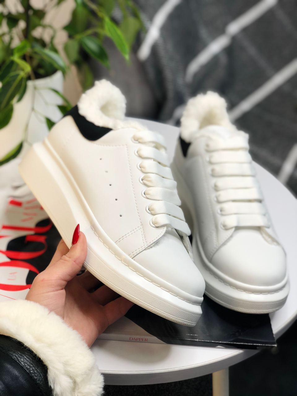 Alexander McQueen White Black FUR