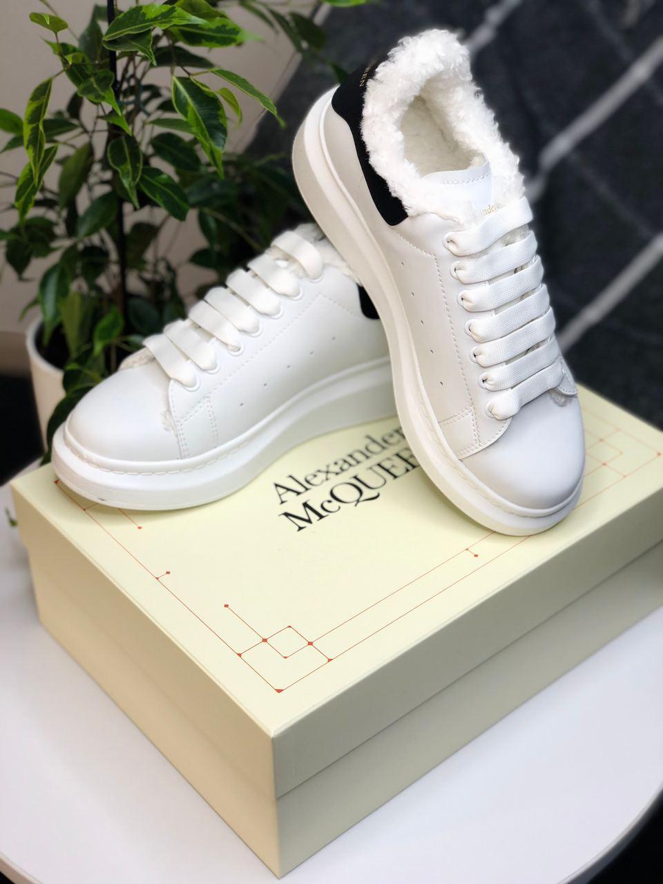 Alexander McQueen White Black FUR
