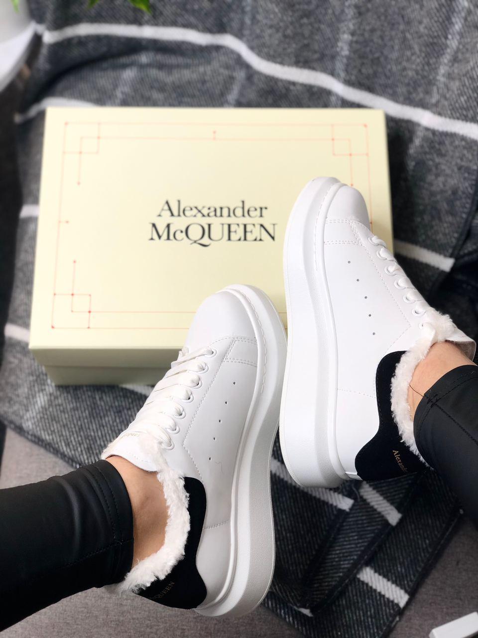 Alexander McQueen White Black FUR