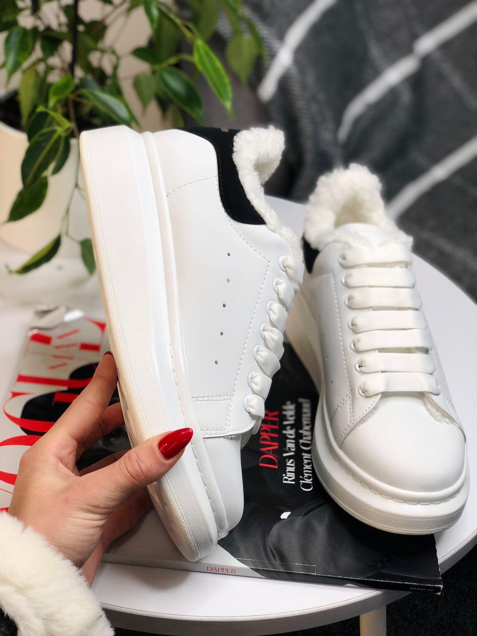 Alexander McQueen White Black FUR