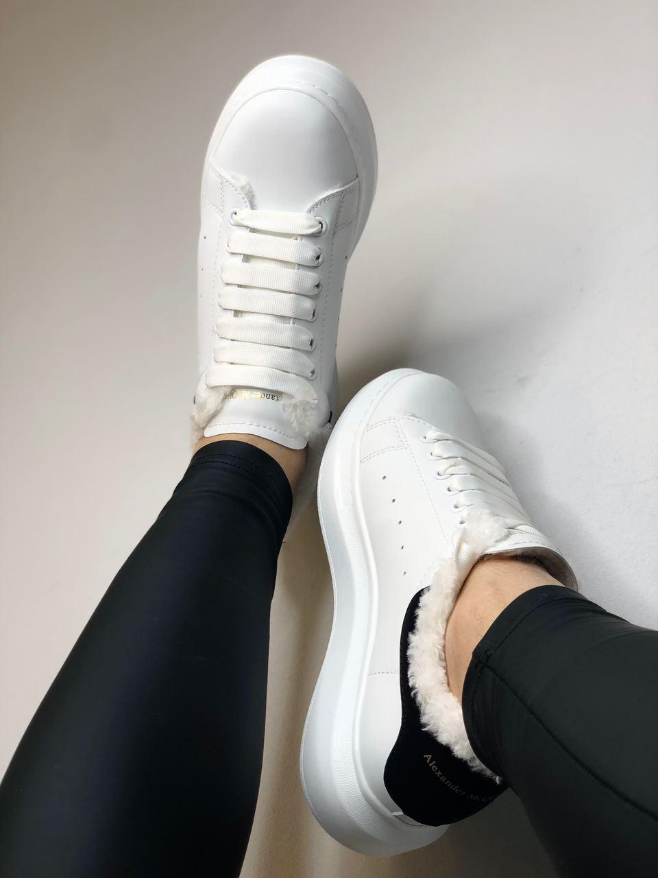 Alexander McQueen White Black FUR