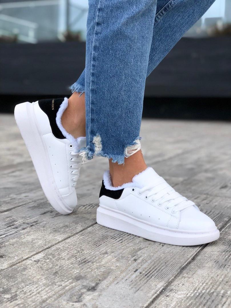 Alexander McQueen White Black FUR 2
