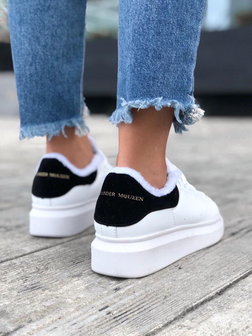 Alexander McQueen White Black FUR 2