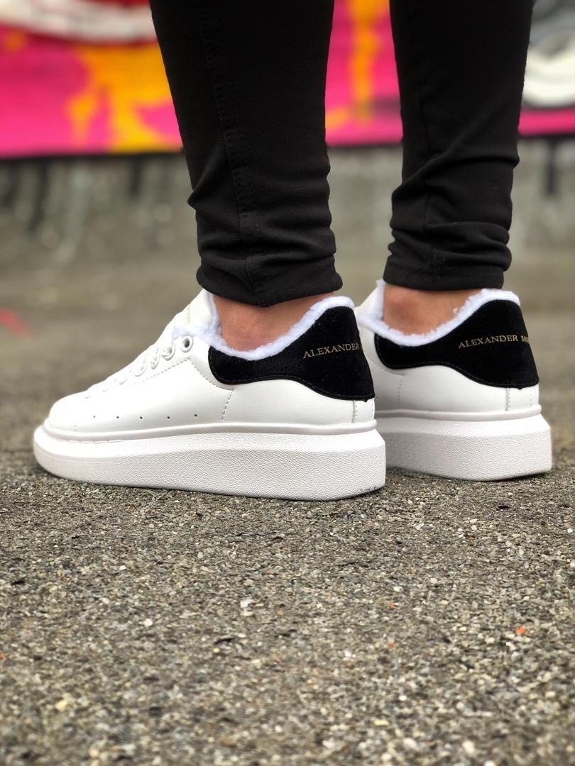 Alexander McQueen White Black FUR 2