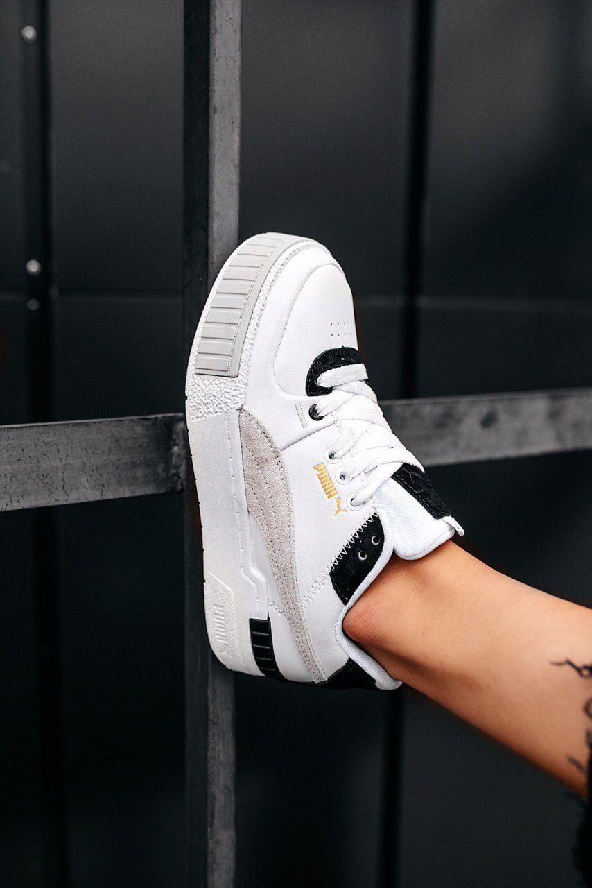 Puma Cali Basket White Black Grey