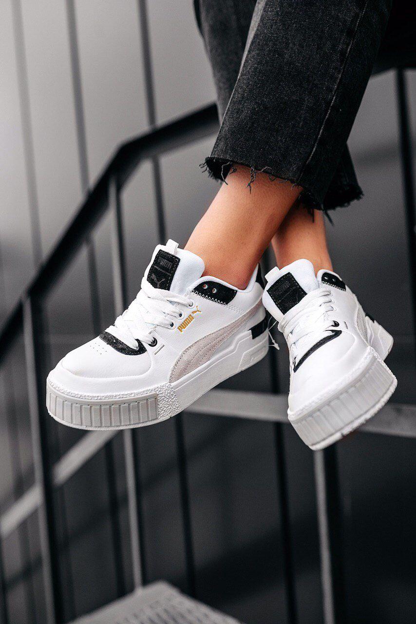 Puma Cali Basket White Black Grey