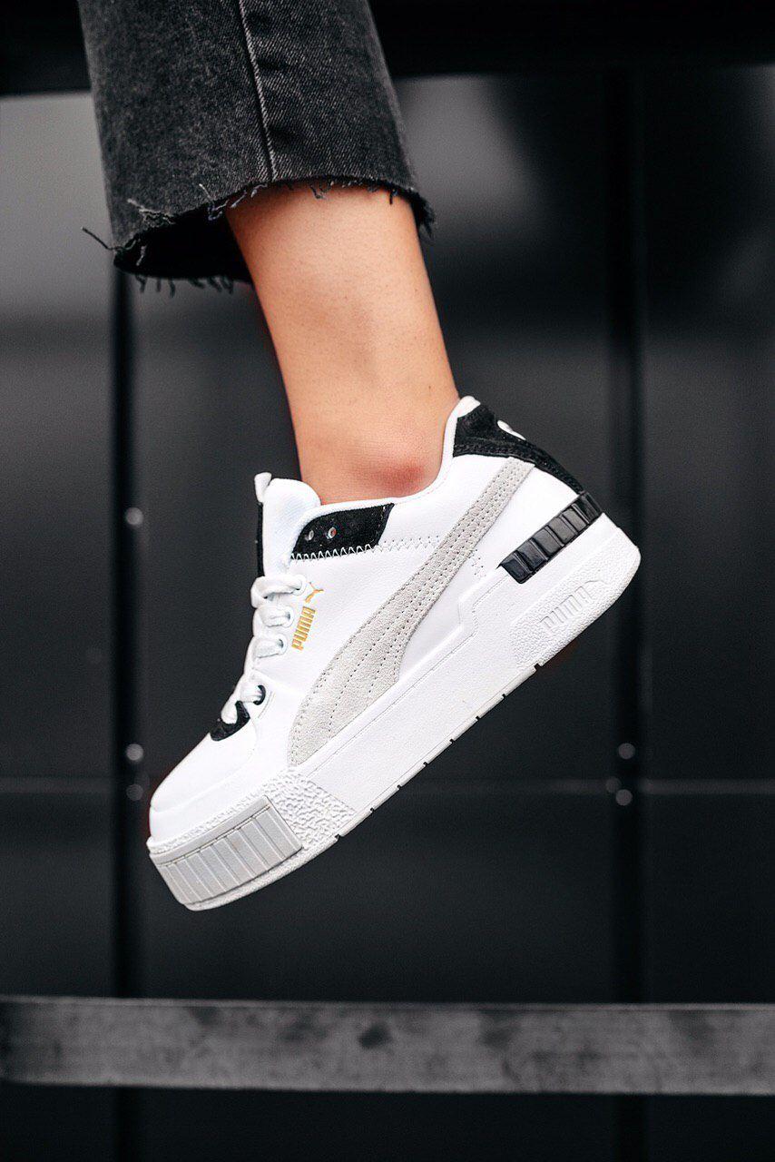 Puma Cali Basket White Black Grey
