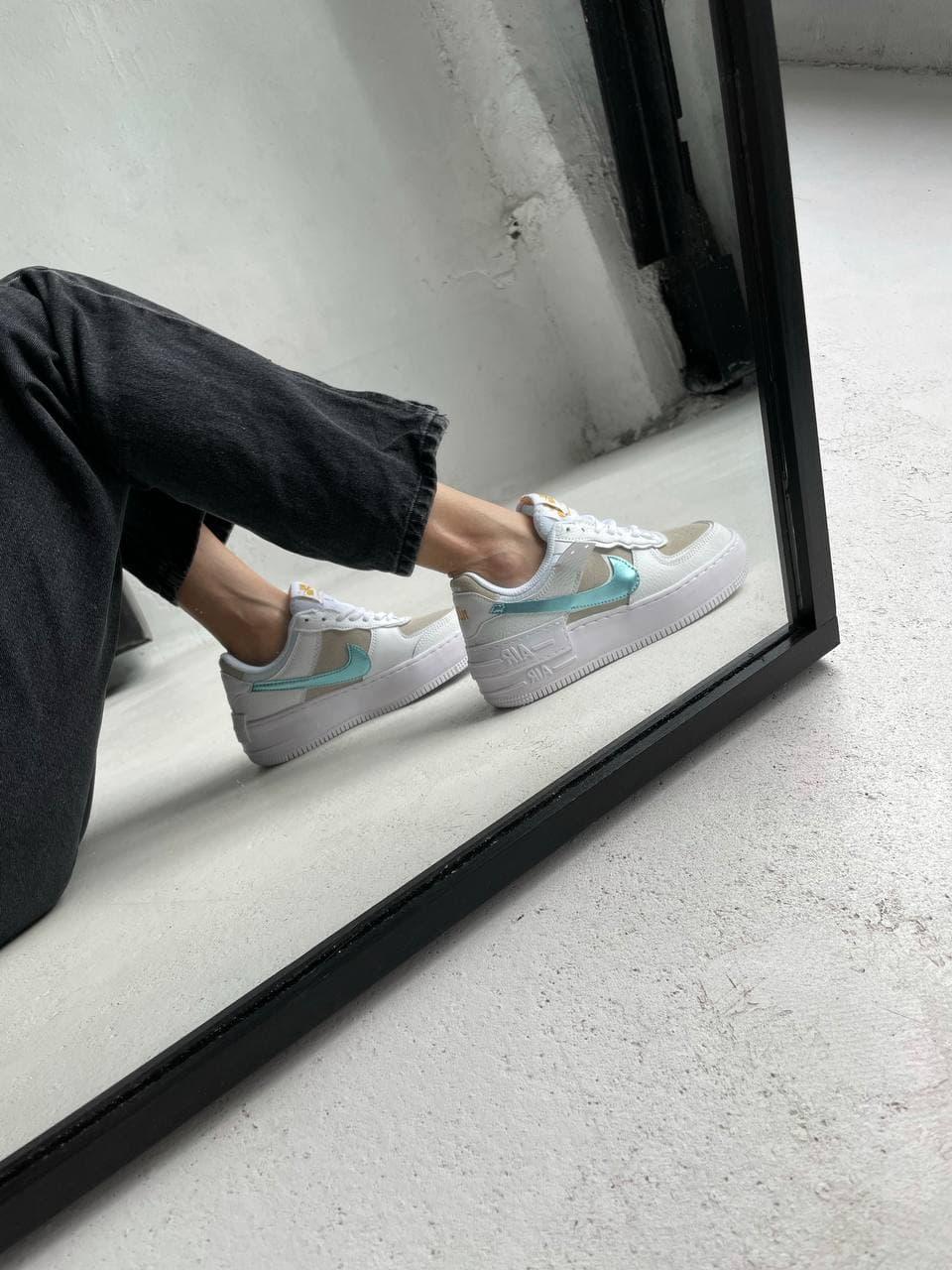 Nike Air Force 1 SHADOW White Sparkle Blue