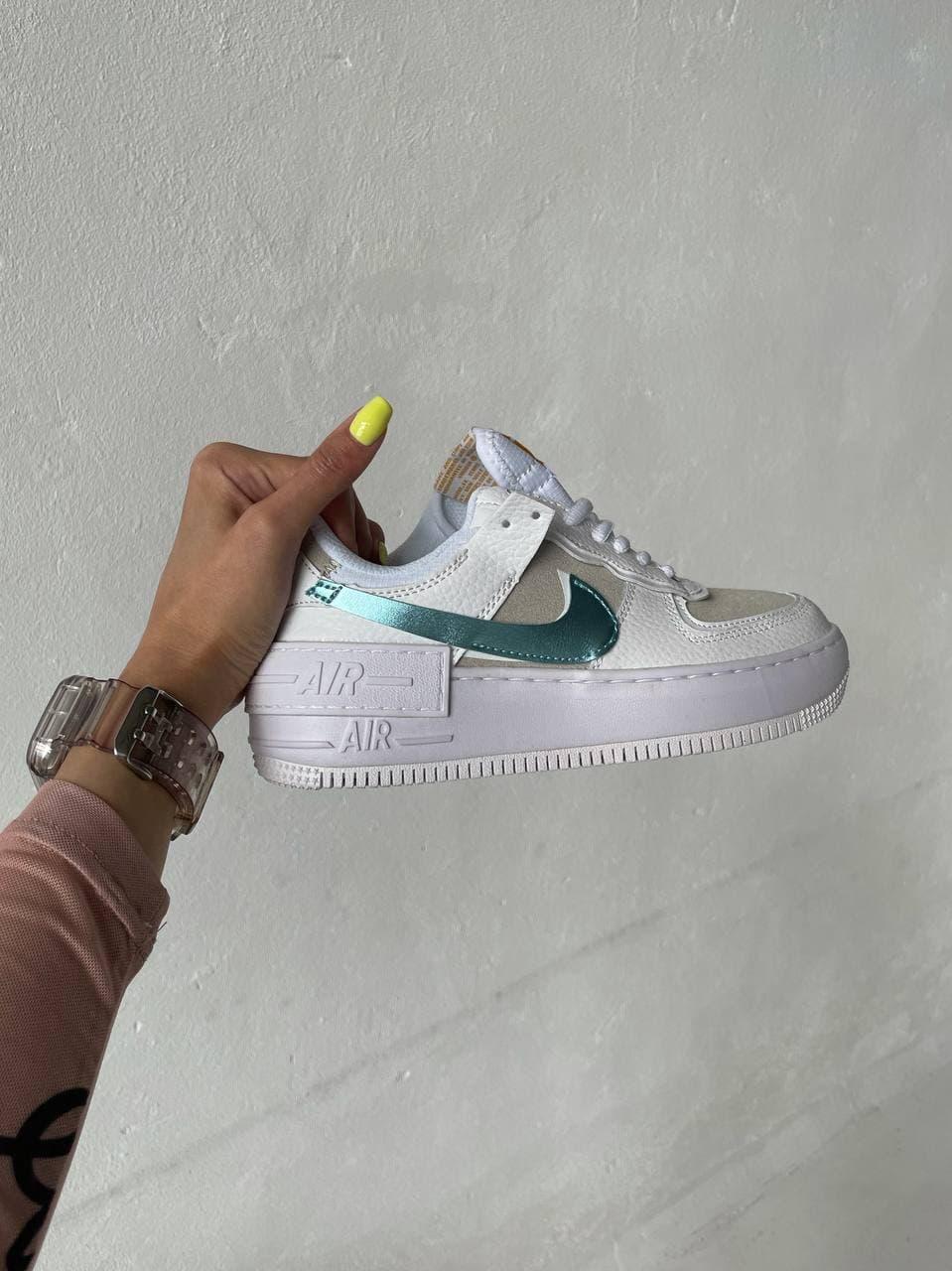 Nike Air Force 1 SHADOW White Sparkle Blue