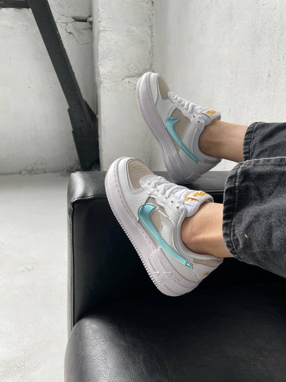 Nike Air Force 1 SHADOW White Sparkle Blue
