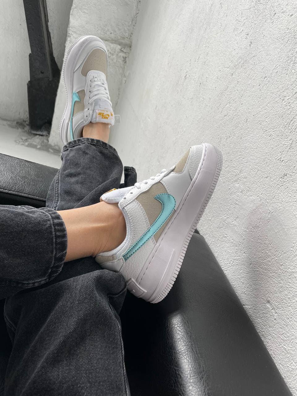 Nike Air Force 1 SHADOW White Sparkle Blue
