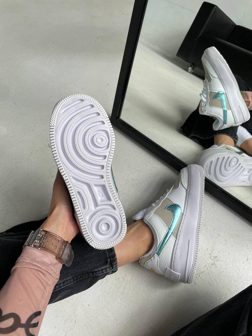 Nike Air Force 1 SHADOW White Sparkle Blue