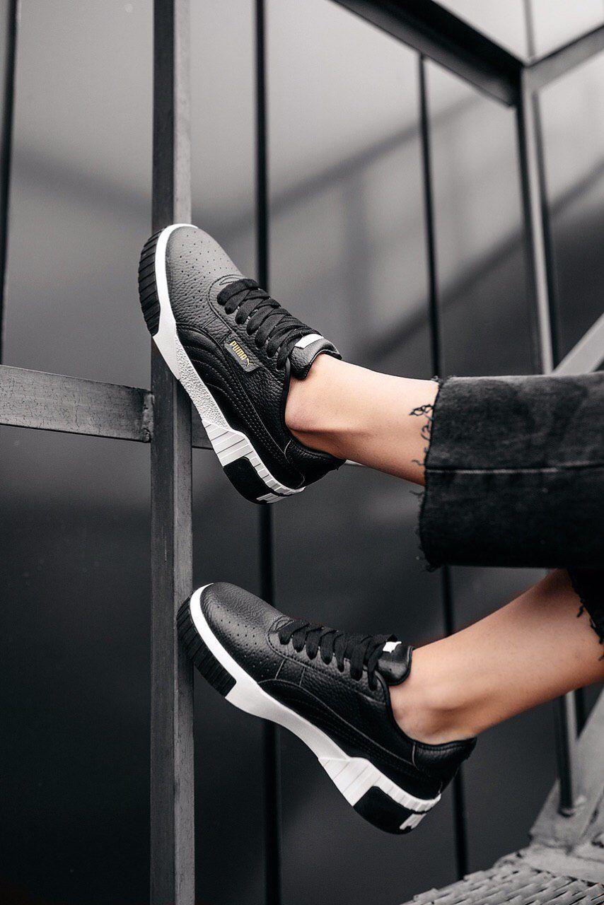 Puma Cali Basket Black White