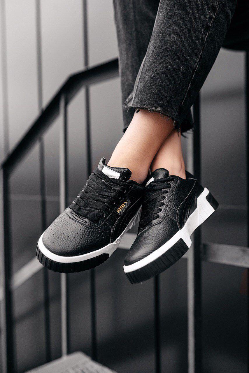Puma Cali Basket Black White