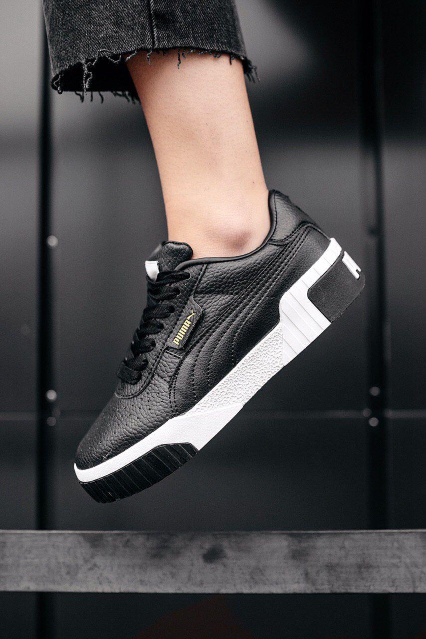 Puma Cali Basket Black White