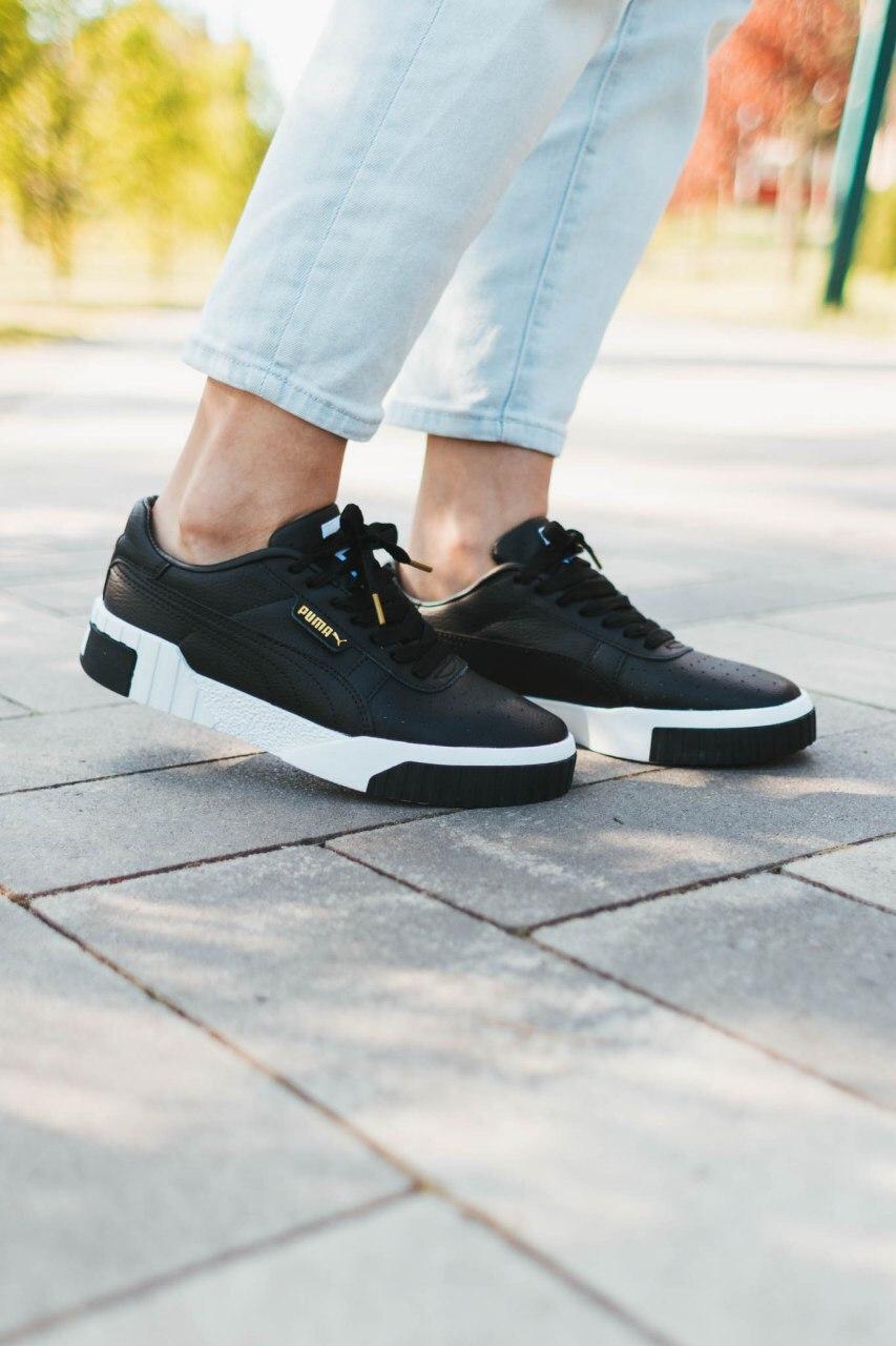 Puma Cali Basket Black White