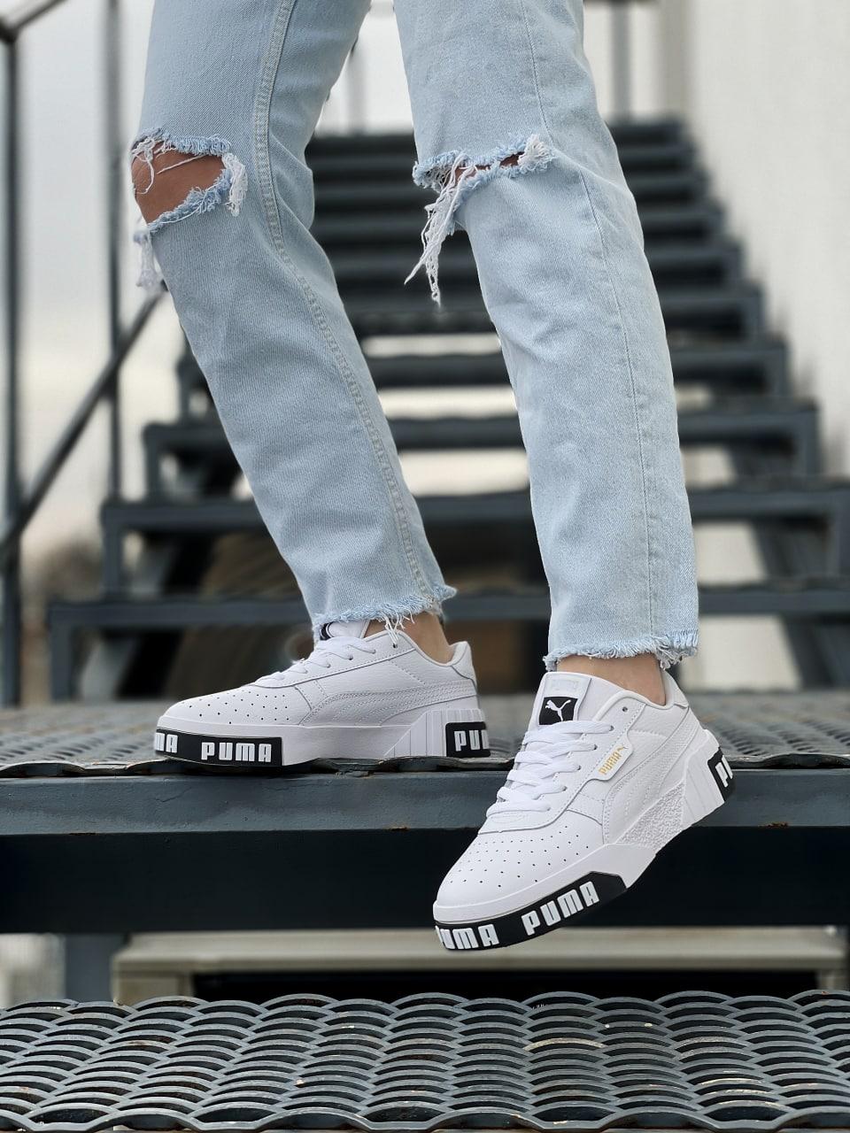 Puma Cali Basket White Black