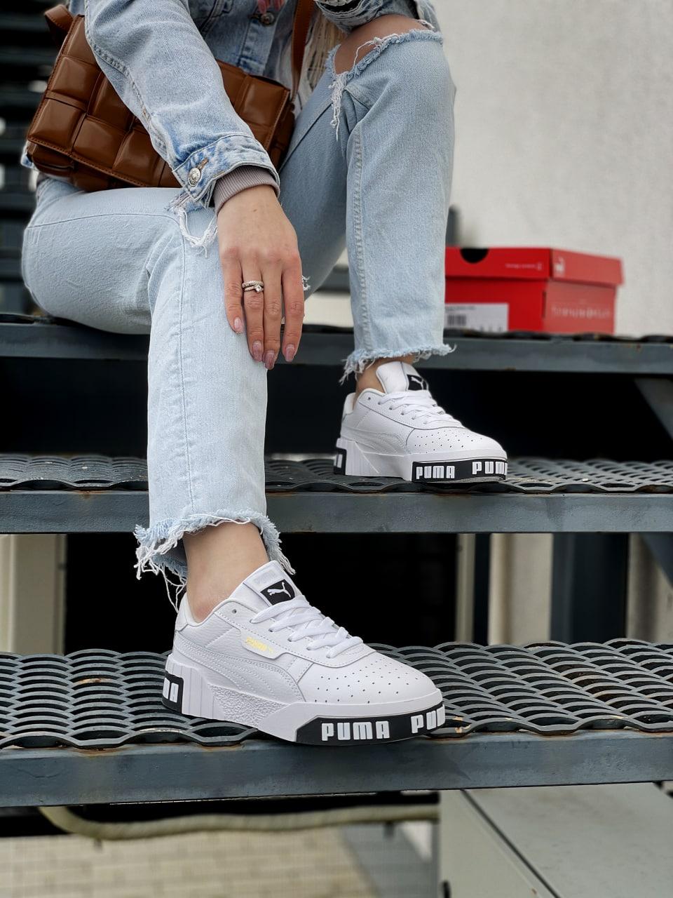 Puma Cali Basket White Black
