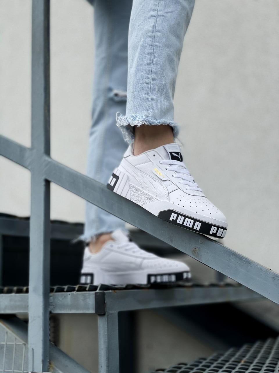 Puma Cali Basket White Black
