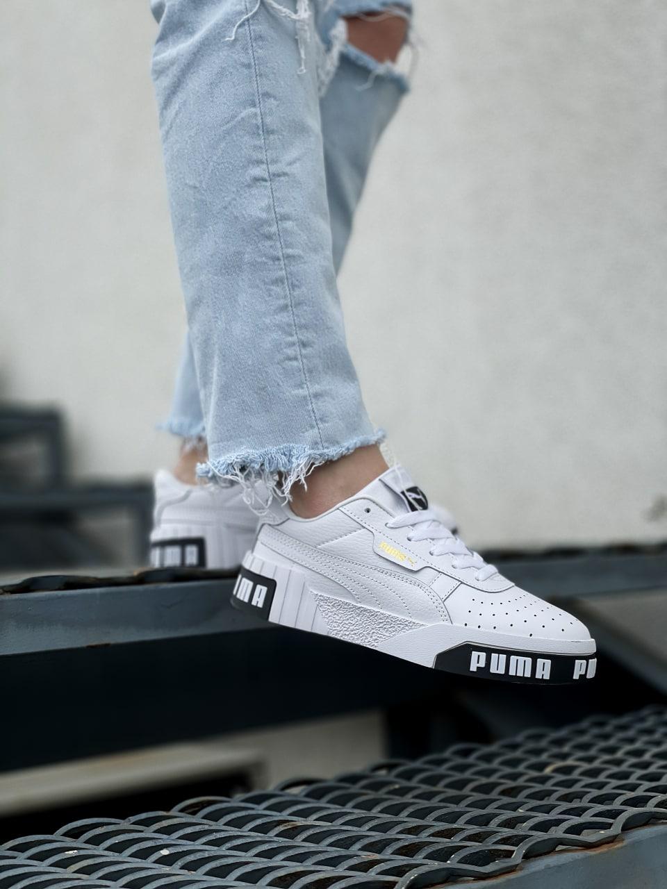 Puma Cali Basket White Black