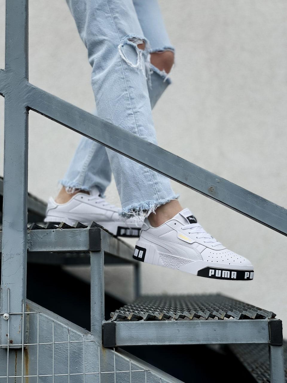 Puma Cali Basket White Black