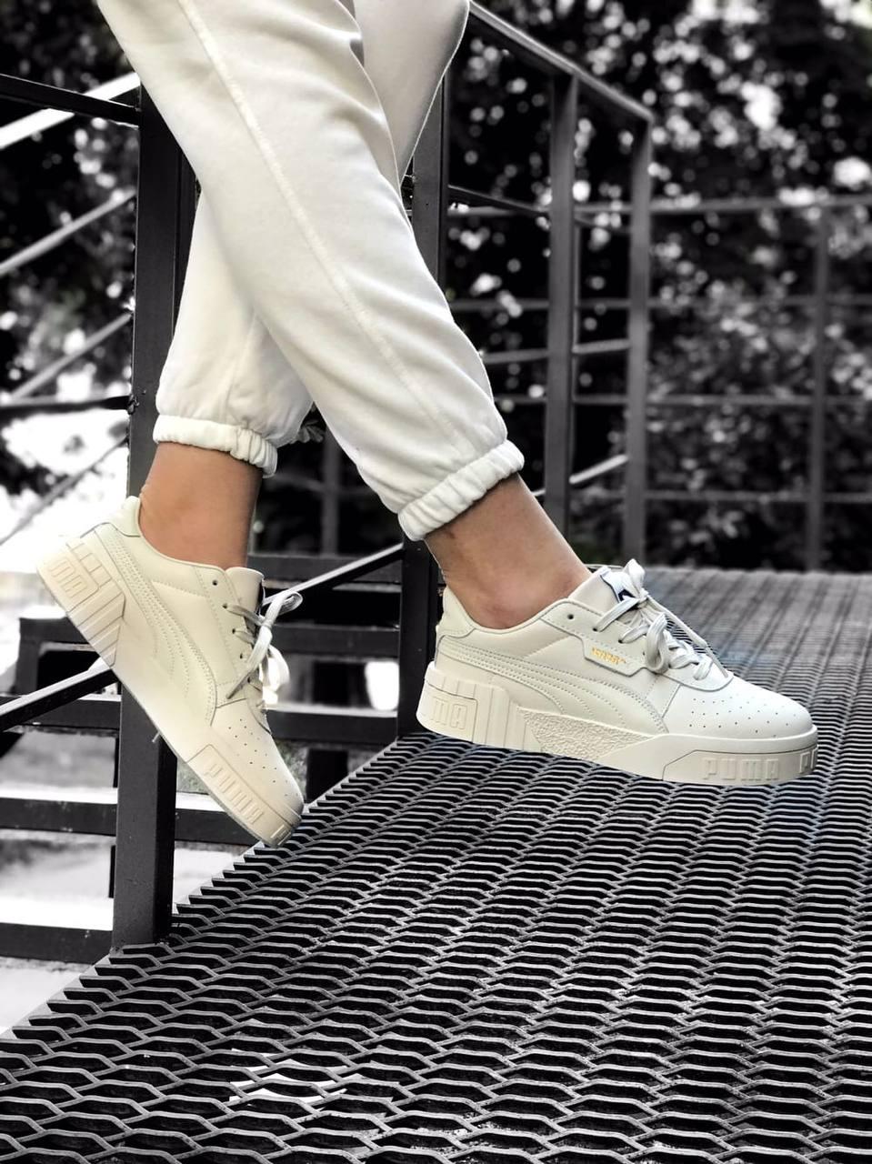 Puma Cali Basket Grey Cream