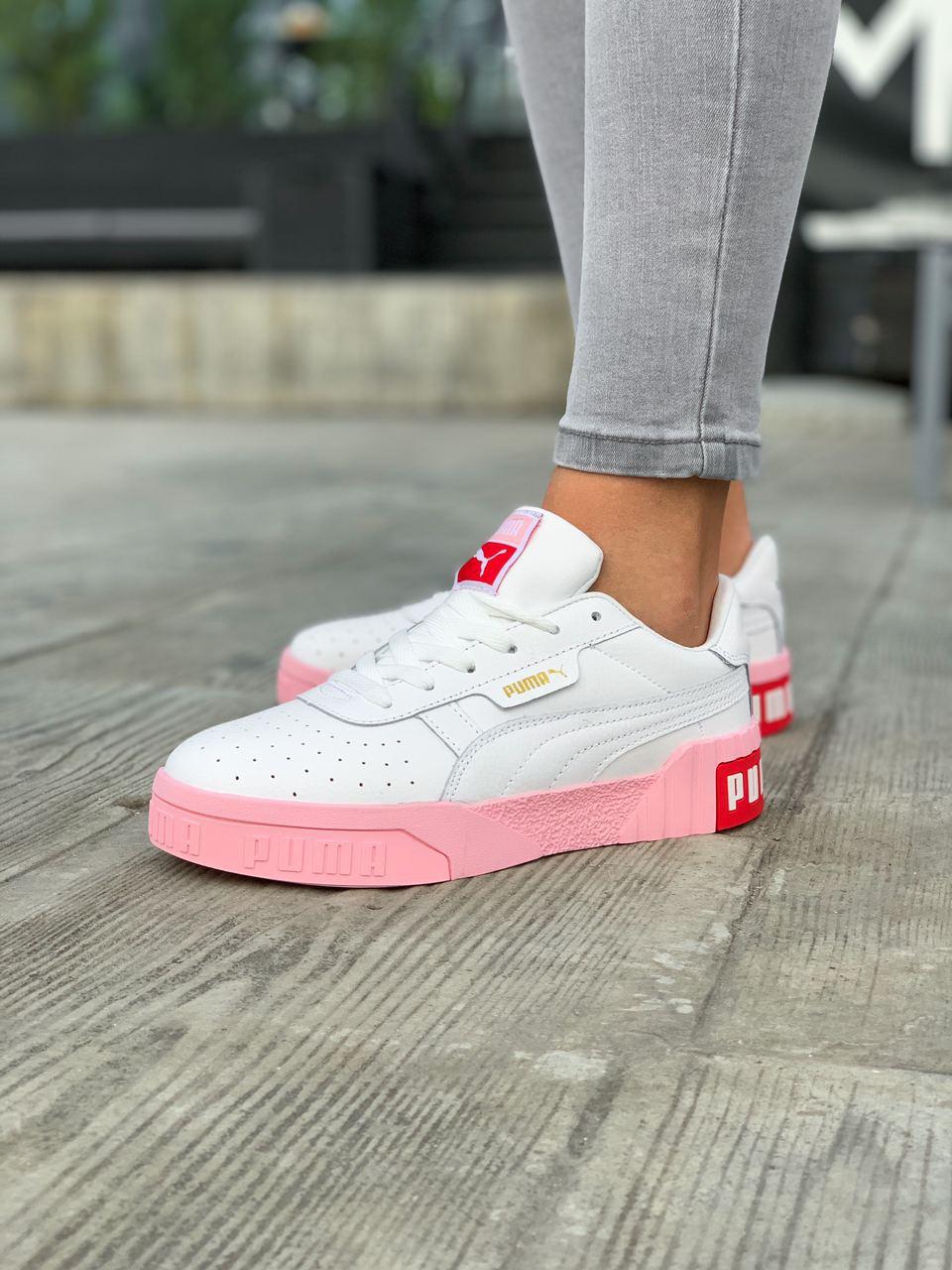 Puma Cali Basket White Pink 1