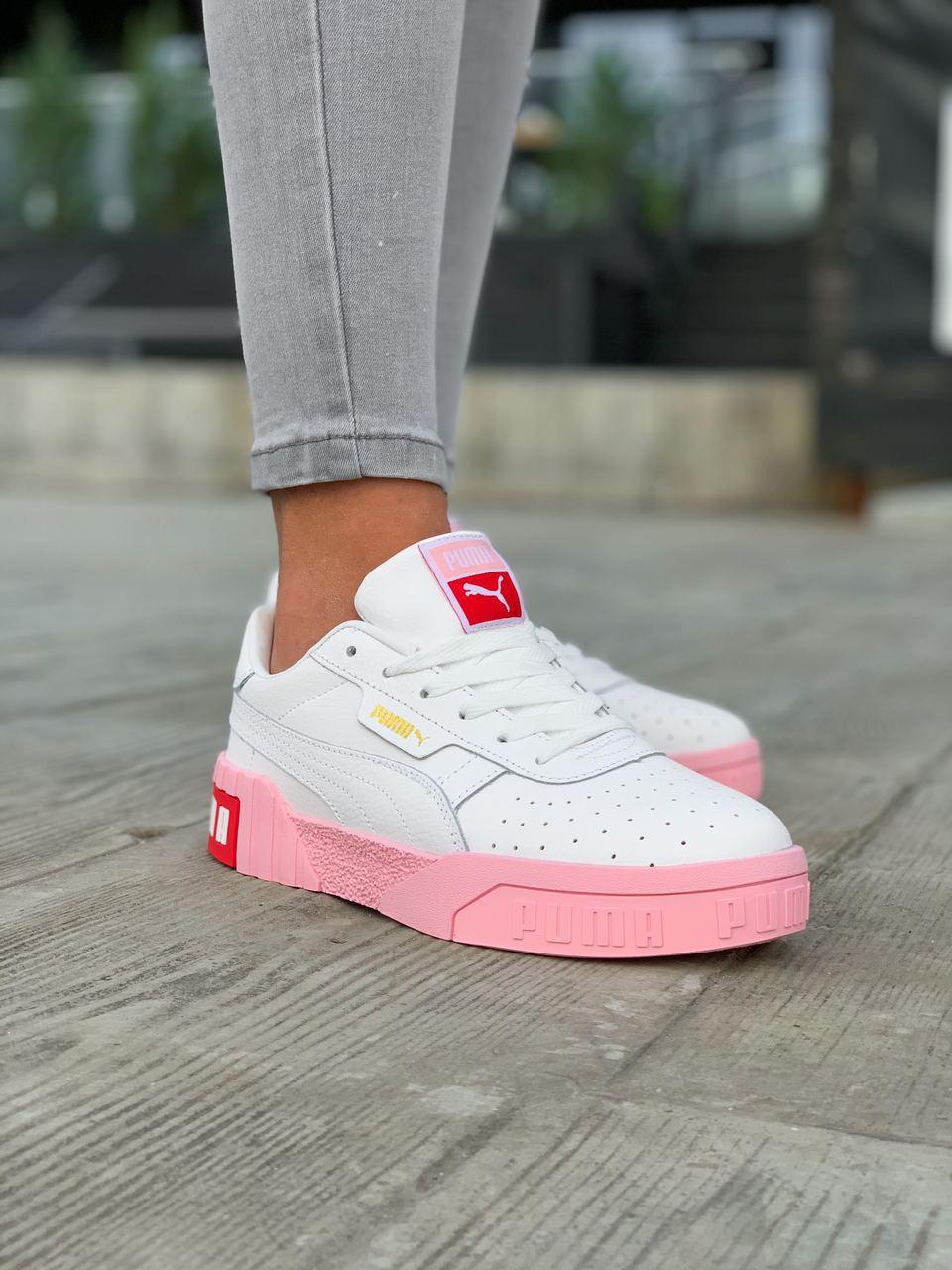 Puma Cali Basket White Pink 1