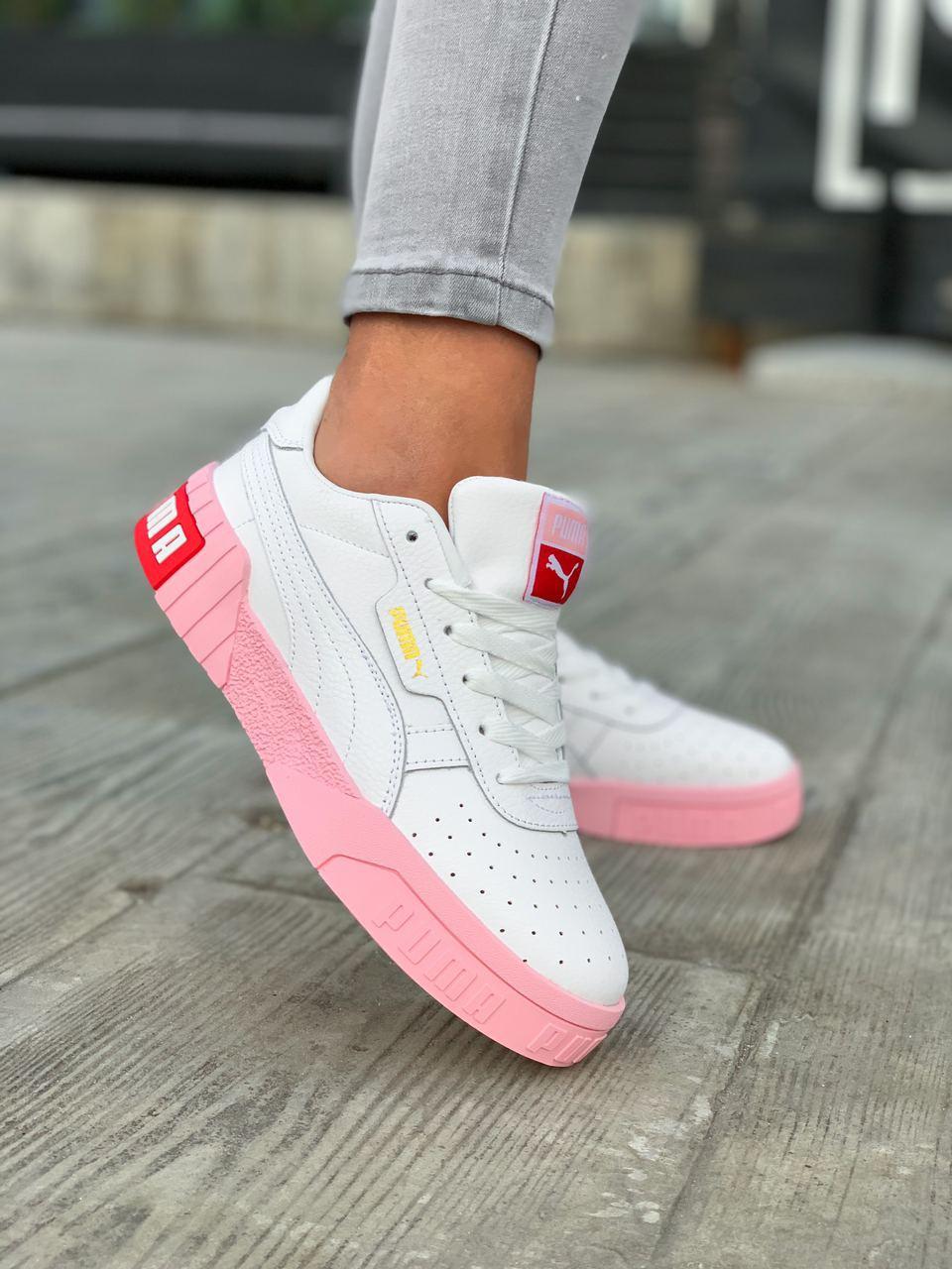 Puma Cali Basket White Pink 1