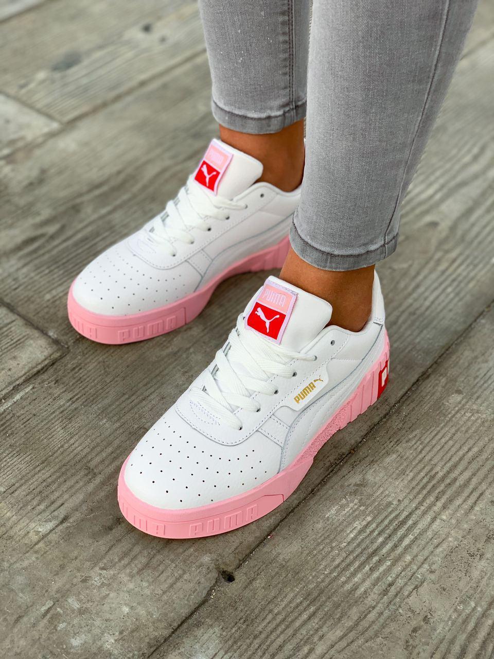 Puma Cali Basket White Pink 1